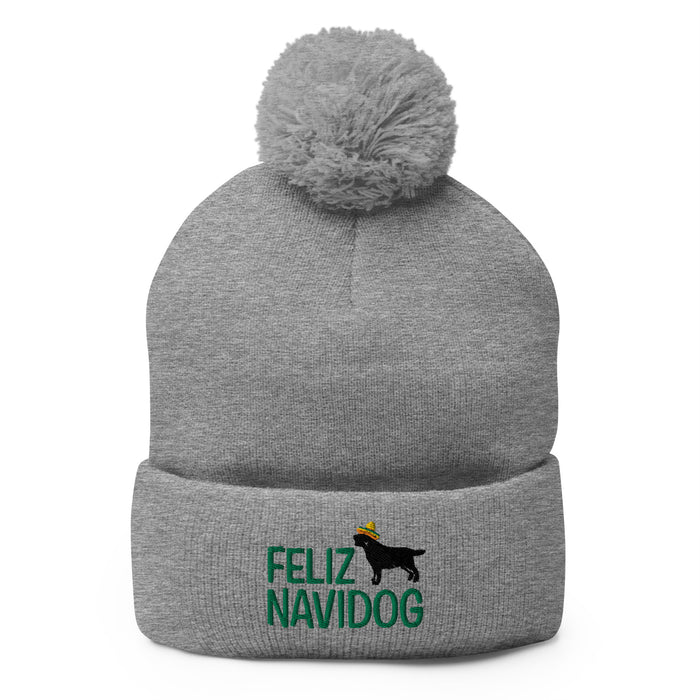 Feliz "Navidog" Pom-Pom Beanie