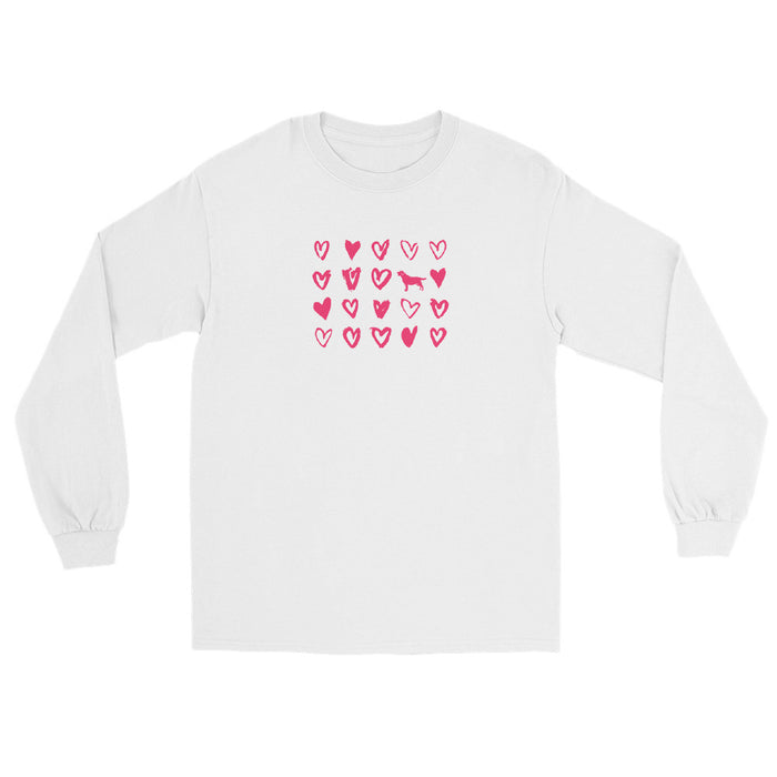 Pink Hearts Long Sleeve Shirt